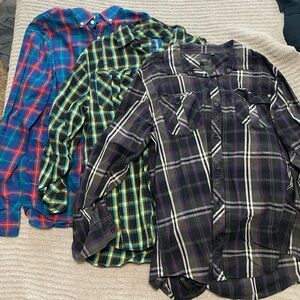 Men’s *BUNDLE* 3 pc flannel! SZ: M